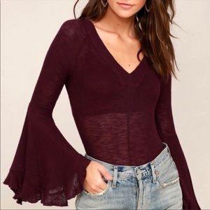 🌺Free people so dramatic bell sleeve top